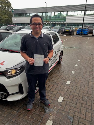 Lawrence Passed his driving test with his 1st attempt 12th September 2025 Sidcup Test Centre