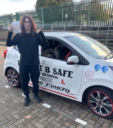 Jack passed his driving test with his 1st attempt, with 1 Minor only 16th October Sidcup Test Centre 11.41am