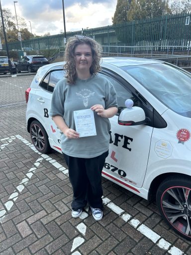 Faith overcame her nerves passed her driving test 2nd attempt 31st October 2025 Test Centre