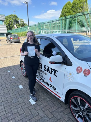 Jessica Passed her driving test with her 1st attempt with 4 minors 16th May 2025 Sidcup Test Centre